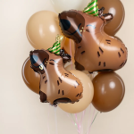 Шар с клапаном (15''/38 см) Мини-фигура, Капибара, 5 шт. в уп., 26652