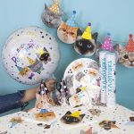 Пневмохлопушка (12/30 см), Котики и Собачки, Звезды фольга, Серебро, 1 шт., 823165