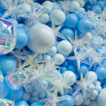 Шар 3D (26''/66 см) Звезда, Составная, Зеркальный, Хамелеон, 1 шт. в уп., 24919