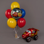 Шар 3D (28''/71 см) Гоночная машинка, Красный, 1 шт. в уп., 26124