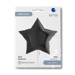 Шар (36''/91 см) Звезда, Черный, 1 шт. в уп., 36204K-P