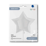 Шар (36''/91 см) Звезда, Белый, 1 шт. в уп., 36218WH-P