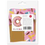 Шар с клапаном (17''/43 см) Мини-фигура, Пончик (надкусанный), 5 шт. в уп. (цв.этик.), 17174S5