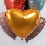 Шар (19''/48 см) Сердце, Янтарь, Бохо, 1 шт., 940356