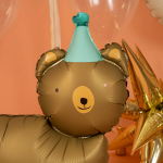 Шар (24''/61 см) Фигура 3D, Мишка в колпачке, Сатин, 1 шт. в уп., 24872