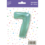 Шар (40''/102 см) Цифра, 7, Тиффани, 1 шт. в уп., B901767TU