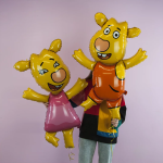 Шар (51''/130 см) Фигура, Оранжевая корова, Боря, 1 шт. в уп., 501716