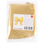 Шар с клапаном (21''/53 см) Фигура, Бант (надув воздухом), Золото, Сатин, 5 шт. в уп. (цв.этик.), 27326S5