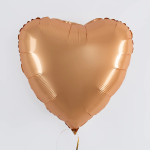 Шар (18''/46 см) Сердце, Персик, Сатин, 1 шт., 180000SPEA