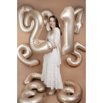 Шар (40''/102 см) Цифра, 3 Slim, Звездное Золото, Матовый, 1 шт., 901913MSG