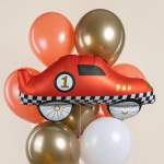 Шар (30''/76 см) Фигура, Гоночная машинка, Красный, Сатин, 1 шт., 27673