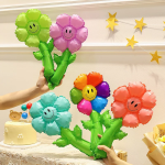 Шар с клапаном (17''/43 см) Мини-цветок, Ромашка, Розовый, 1 шт., 23830