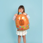 Шар (23''/58 см) Фигура, Капибара на вечеринке, 1 шт. в уп., G72221-P