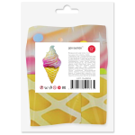 Шар с клапаном (13''/33 см) Мини-фигура, Искрящееся мороженое, Градиент, 5 шт. в уп. (цв.этик.), 15486S5