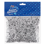 Конфетти фольга Цилиндр, Серебро, Металлик, 0,2 см, 20 г., 6233296