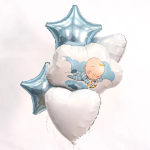 Шар (26''/66 см) Фигура, Малыш в облаках, 1 шт. в уп., 225996