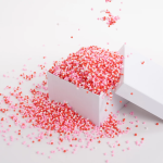 Шарики пенопласт, Цветной микс, Красный/Розовый, 2-4 мм, 10 гр., 6231114