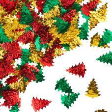Конфетти Елочки, Зеленый/Красный/Золото, 2,5 см, 15 г., 521340