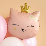 Шар (24''/61 см) Фигура, Кошечка Принцесса, Розовый, Сатин, 1 шт. в уп., 26289P