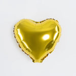 Шар с клапаном (10''/25 см) Мини-сердце, Золото, Металлик, 1 шт., 27235