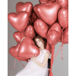 Шар (19''/48 см) Сердце, Медный, Бохо, 1 шт., 228171