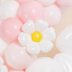Шар (43''/109 см) Цветок, Ромашка, Белый, 1 шт. в уп., 19782P