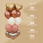 Шар (14''/36 см) Сердце, Зеркальный блеск, Серебро, хром, 50 шт.,