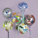 Шар с клапаном (18''/46 см) Сфера, Спортивный микс, Прозрачный, Кристалл, 1 шт. в уп., 518012