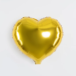 Шар (18''/46 см) Сердце, Золото, Металлик, 1 шт., 123030