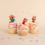 Свечи Три Кота, Подарки на День Рождения!, 5*6,5 + 4 см, 3 шт. с держат., 703055