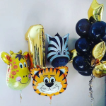 Шар (25''/64 см) Фигура, Голова, Веселая Зебра, 1 шт., R378