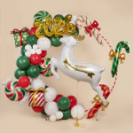 Шар (45''/114 см) Фигура, Новогодний олень, 1 шт., 26949