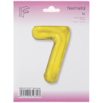 Шар (40''/102 см) Цифра, 7 Slim, Золото, 1 шт. в уп., B901917O