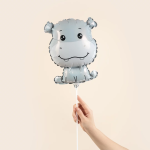 Шар (12''/30 см) Мини-фигура, Бегемотик, 5 шт. в уп., 943470