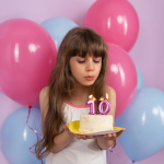 Свеча Цифра, 0 Золотая корона, на шпажке, Ярко-розовый, Металлик, 4*5,5 + 4 см, 1 шт. с держат., 4770