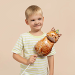 Шар с клапаном (17''/43 см) Мини-фигура, Котик в колпачке, 5 шт. в уп., 26750