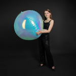 Шар 3D (50''/127 см) Сфера, Голубой, Хамелеон, 1 шт. в уп., 24942