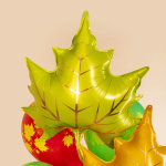 Шар (28''/71 см) Фигура, Кленовый лист, Зеленый, 1 шт., 26753