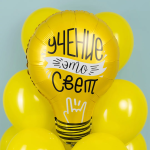 Шар (28''/71 см) Фигура, Лампочка, Учение - Свет!, 1 шт. в уп., 227488