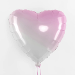 Шар (32''/81 см) Сердце, Розовый, Градиент, 1 шт., 206500BGRS