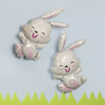 Шар (10''/25 см) Мини-фигура, Милый зайка, 1 шт., 902881