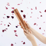 Пневмохлопушка (12/30 см), Волшебные сердечки, Сердца фольга, Розовое Золото, Металлик, 1 шт., 723002