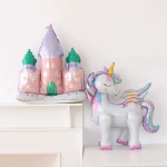 Шар 3D (34''/86 см) Фигура на подставке, Замок принцессы, 1 шт. в уп., 23543