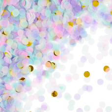 Конфетти купаж, Круг, фольга и тишью, Трогательный микс, Металлик, 1 см, 50 г., 6015308