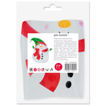 Шар с клапаном (17''/43 см) Мини-фигура, Снеговик в зеленом колпачке, 5 шт. в уп., 190688P5