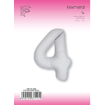 Шар (40''/102 см) Цифра, 4 Slim, Белый, Матовый, 1 шт. в уп., B901914MB