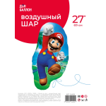 Шар (27''/69 см) Фигура, Водопроводчик Марио, 1 шт. в уп., 24405