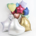 Шар (18''/46 см) Сердце, Розовое Золото, Сатин, 1 шт., 180S04RG