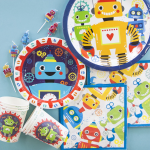 Набор свечей Фигура, Роботы, 7 см, 5 шт. с держат., 629288