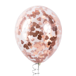 Конфетти фольга Сердце, Розовое Золото, Металлик, 2,5 см, 50 г., 6015538